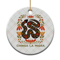 Immigrant Rights Ceramic Ornament Chinga La Migra - Wonder Print Shop