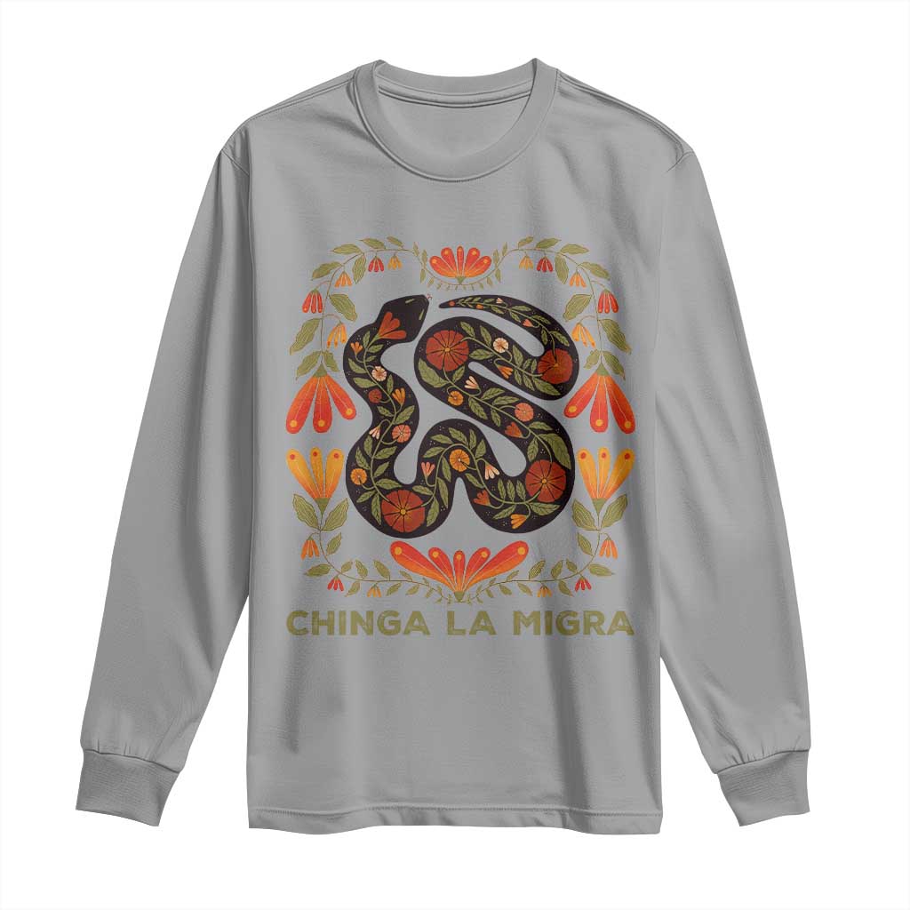 Immigrant Rights Long Sleeve Shirt Chinga La Migra - Wonder Print Shop