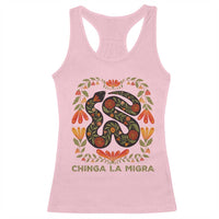 Immigrant Rights Racerback Tank Top Chinga La Migra - Wonder Print Shop