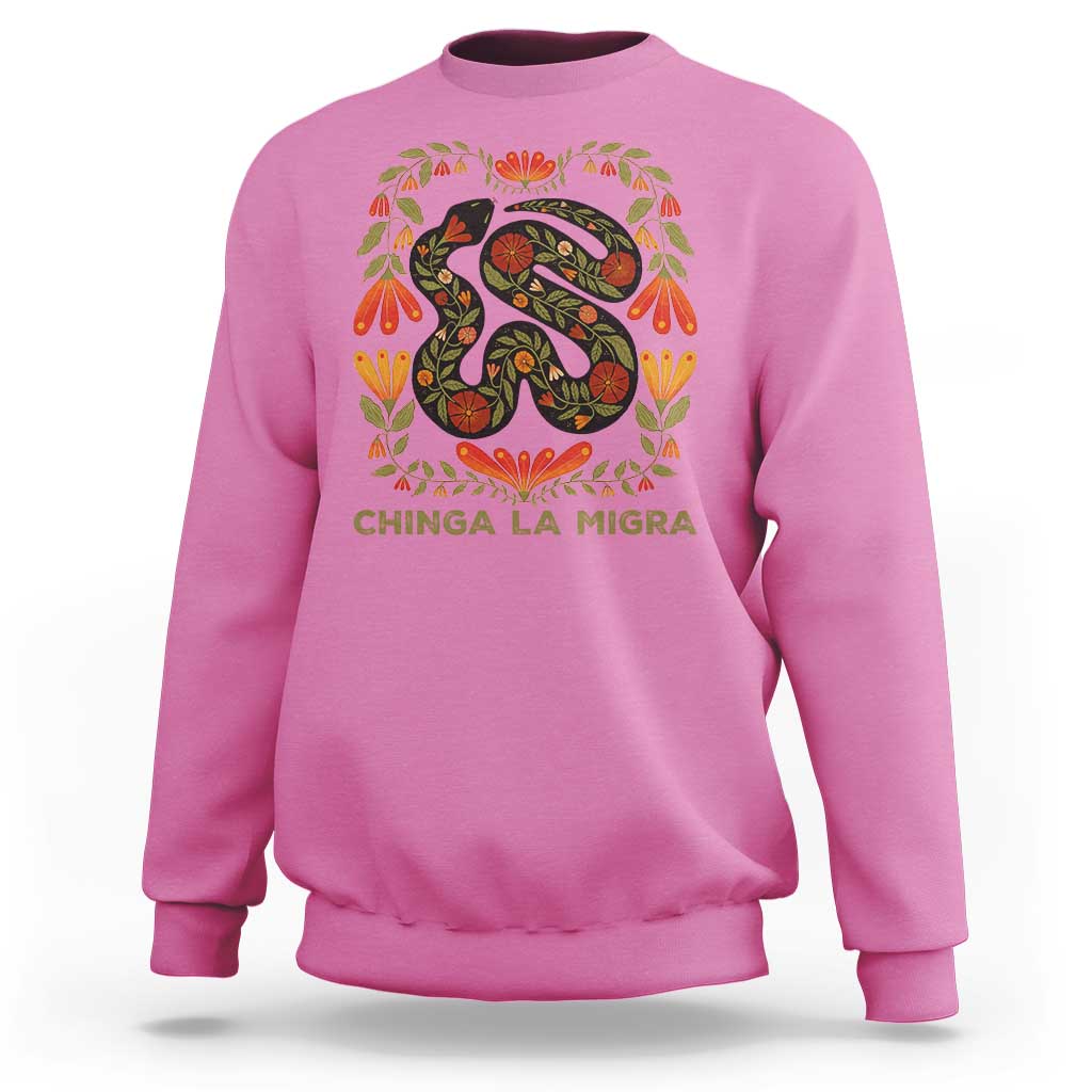 Immigrant Rights Sweatshirt Chinga La Migra - Wonder Print Shop