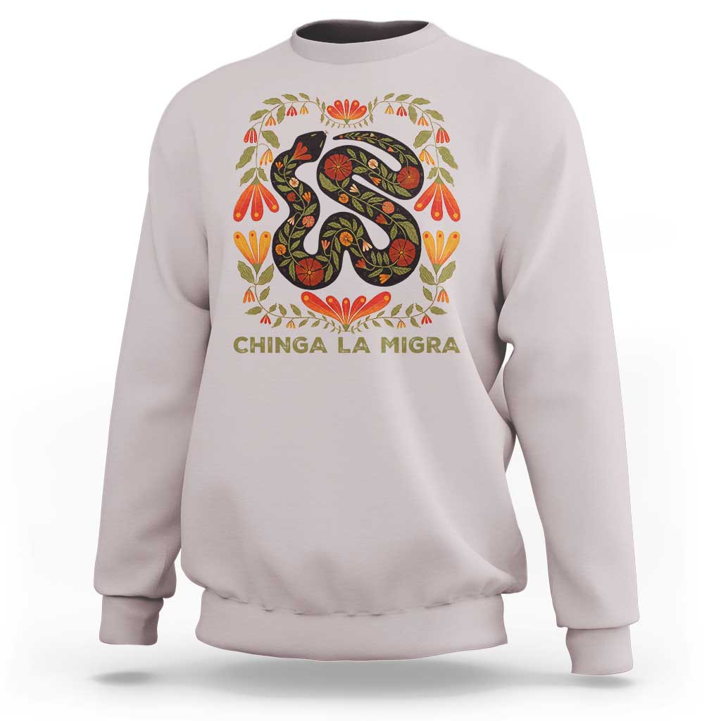 Immigrant Rights Sweatshirt Chinga La Migra - Wonder Print Shop