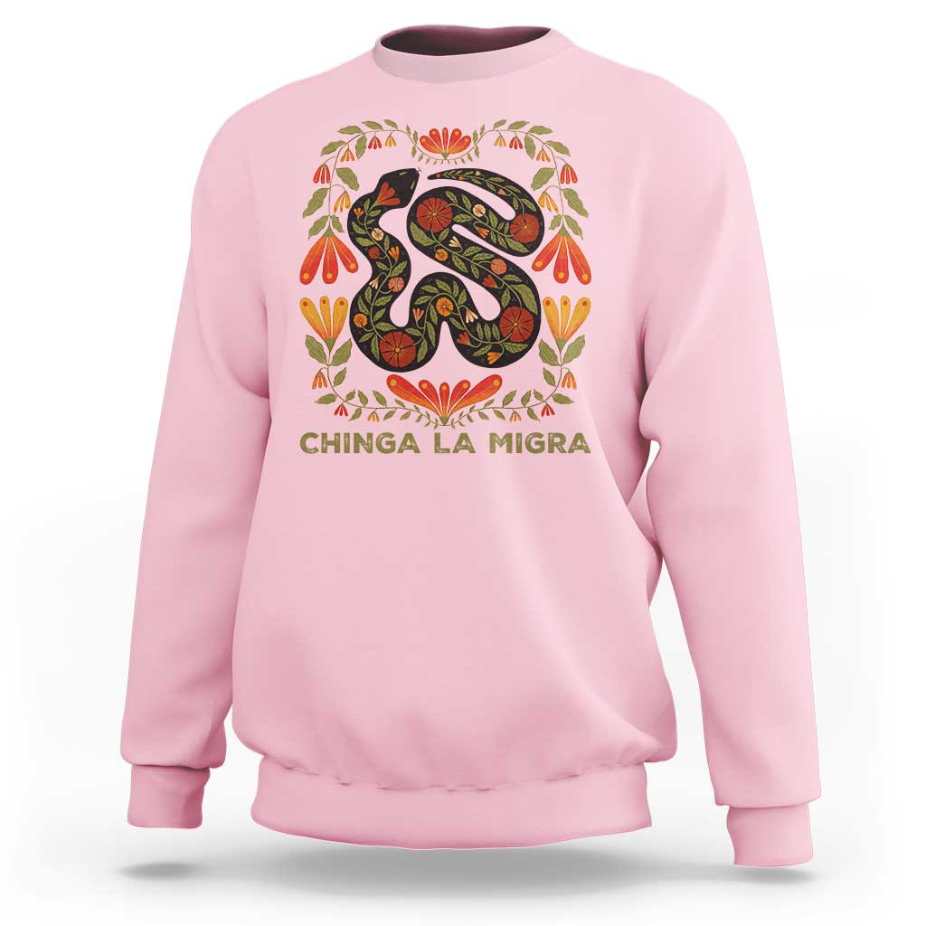 Immigrant Rights Sweatshirt Chinga La Migra - Wonder Print Shop