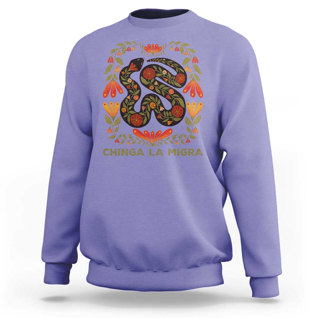Immigrant Rights Sweatshirt Chinga La Migra - Wonder Print Shop