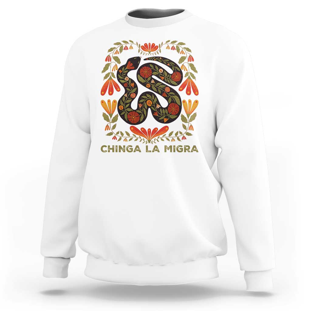 Immigrant Rights Sweatshirt Chinga La Migra - Wonder Print Shop