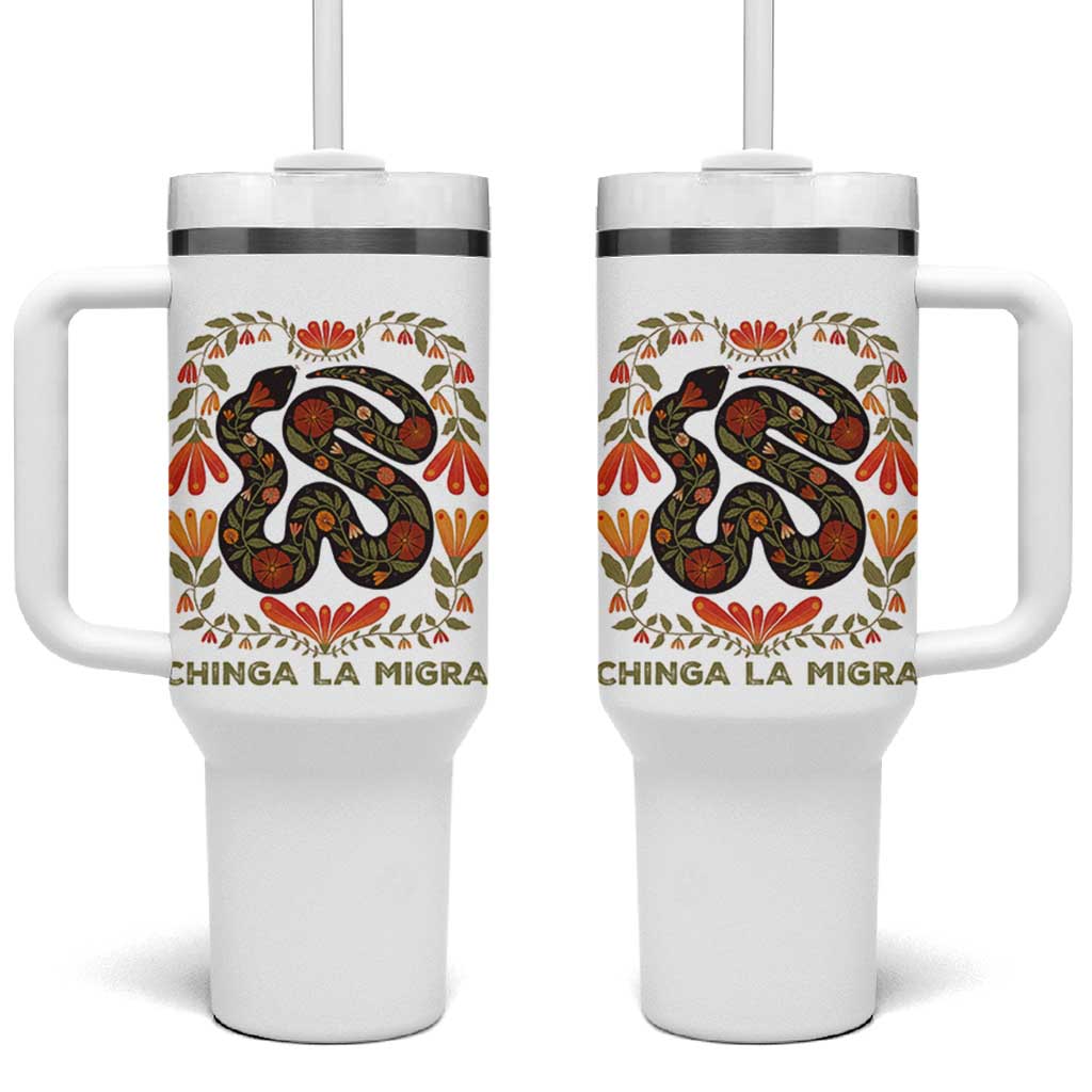 Immigrant Rights Tumbler With Handle Chinga La Migra - Wonder Print Shop