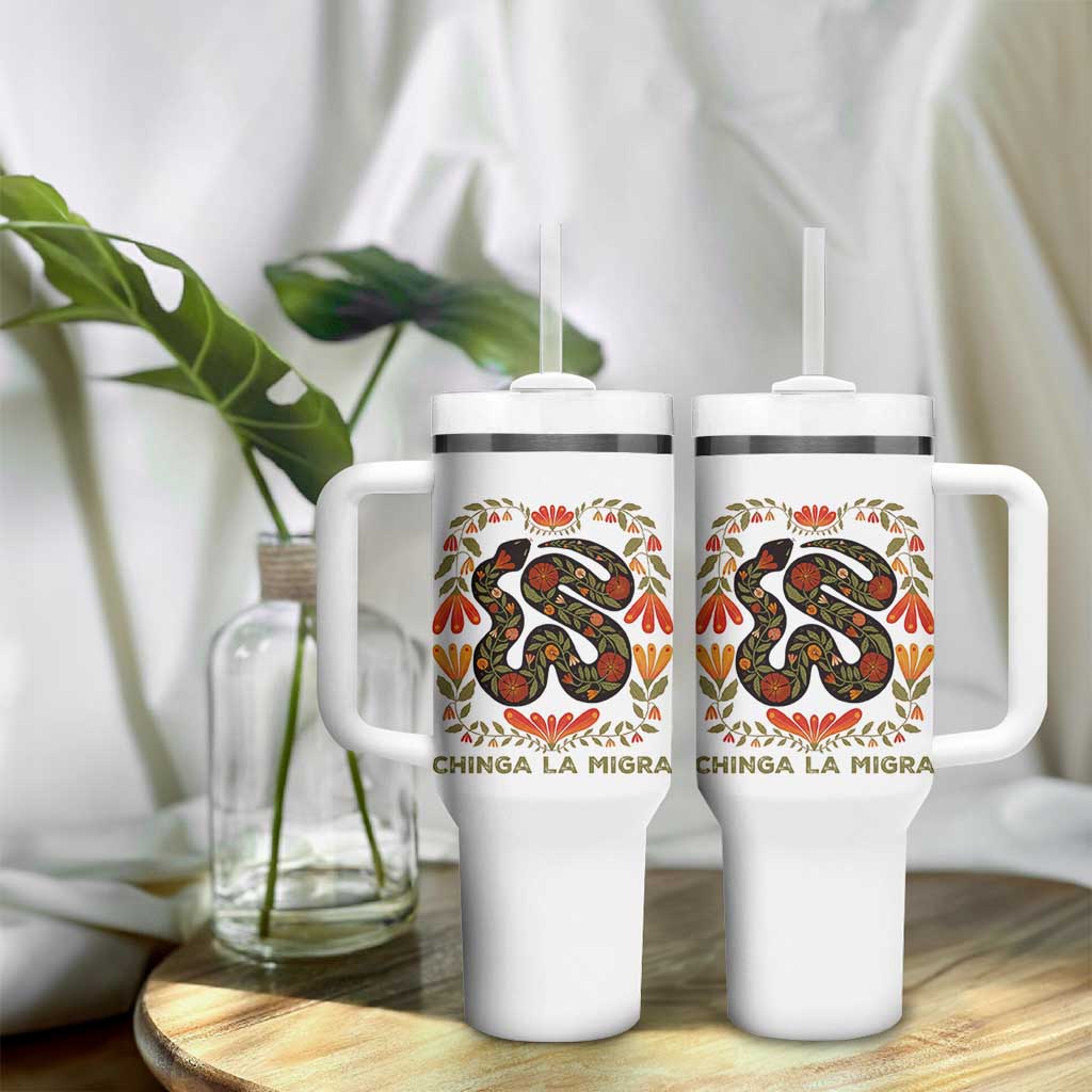 Immigrant Rights Tumbler With Handle Chinga La Migra - Wonder Print Shop
