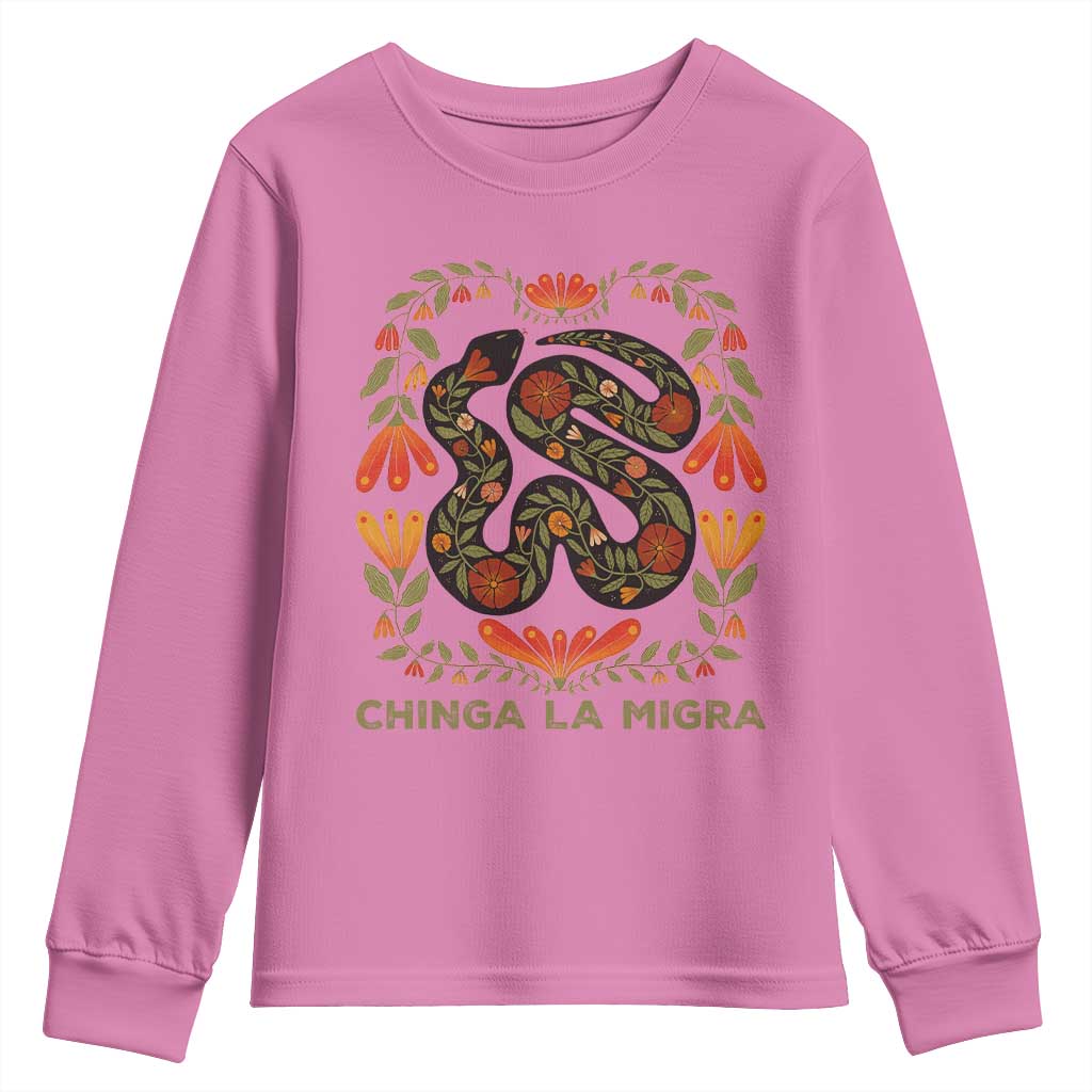 Immigrant Rights Youth Sweatshirt Chinga La Migra - Wonder Print Shop