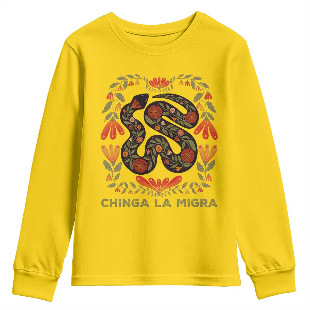 Immigrant Rights Youth Sweatshirt Chinga La Migra - Wonder Print Shop