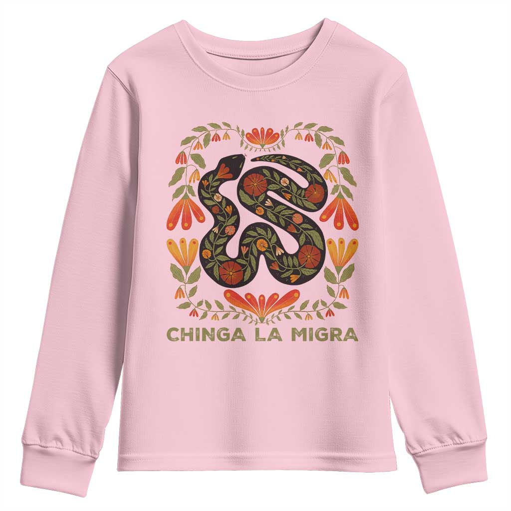 Immigrant Rights Youth Sweatshirt Chinga La Migra - Wonder Print Shop