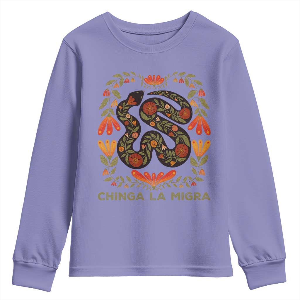 Immigrant Rights Youth Sweatshirt Chinga La Migra - Wonder Print Shop