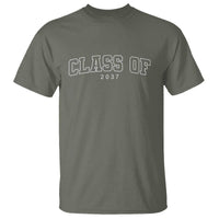 Class Of 2037 T Shirt First Day of School Grow With Me Graduation Gift - Wonder Print Shop