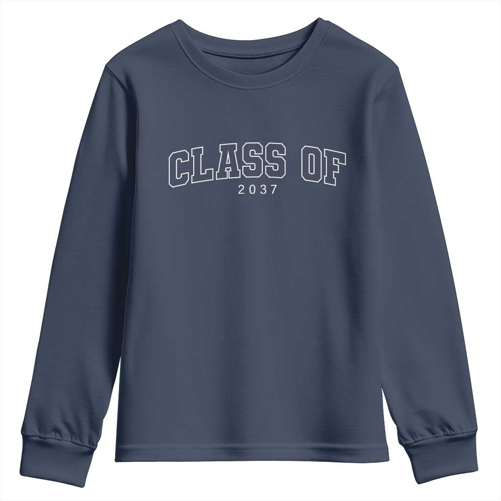 Class Of 2037 Youth Sweatshirt First Day of School Grow With Me Graduation Gift - Wonder Print Shop