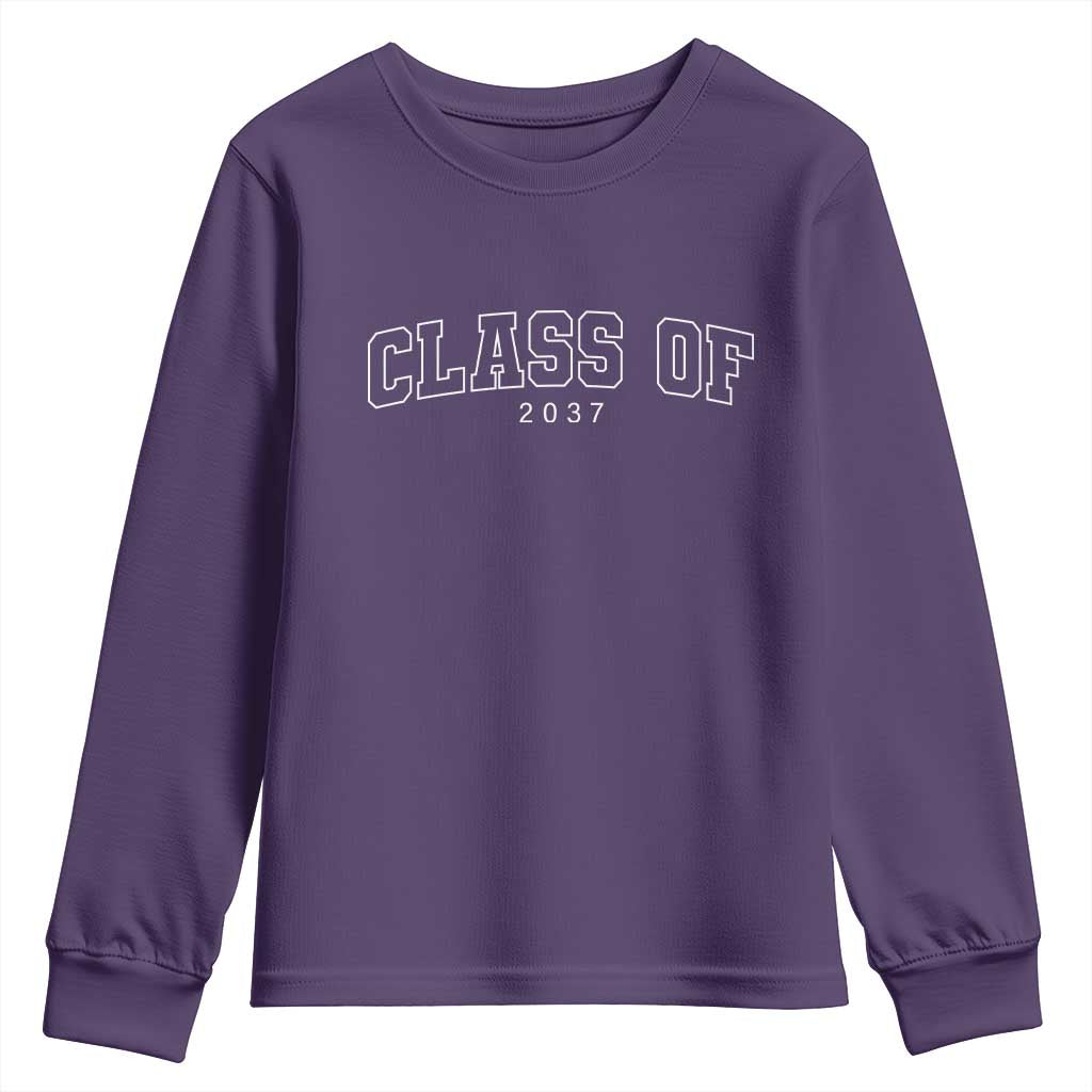 Class Of 2037 Youth Sweatshirt First Day of School Grow With Me Graduation Gift - Wonder Print Shop