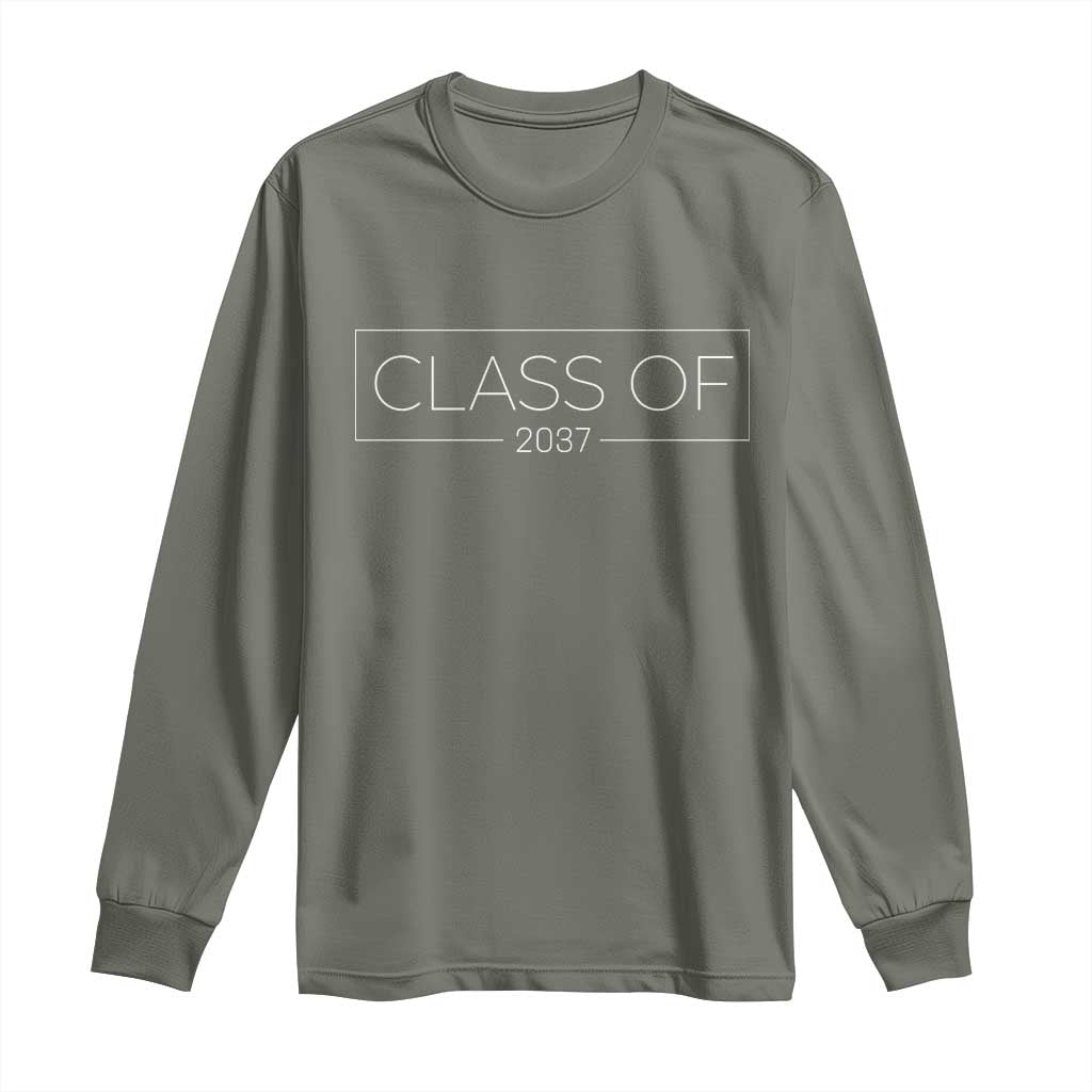 Class Of 2037 Graduation Long Sleeve Shirt Grow With Me First Day of School Graduation Gift - Wonder Print Shop