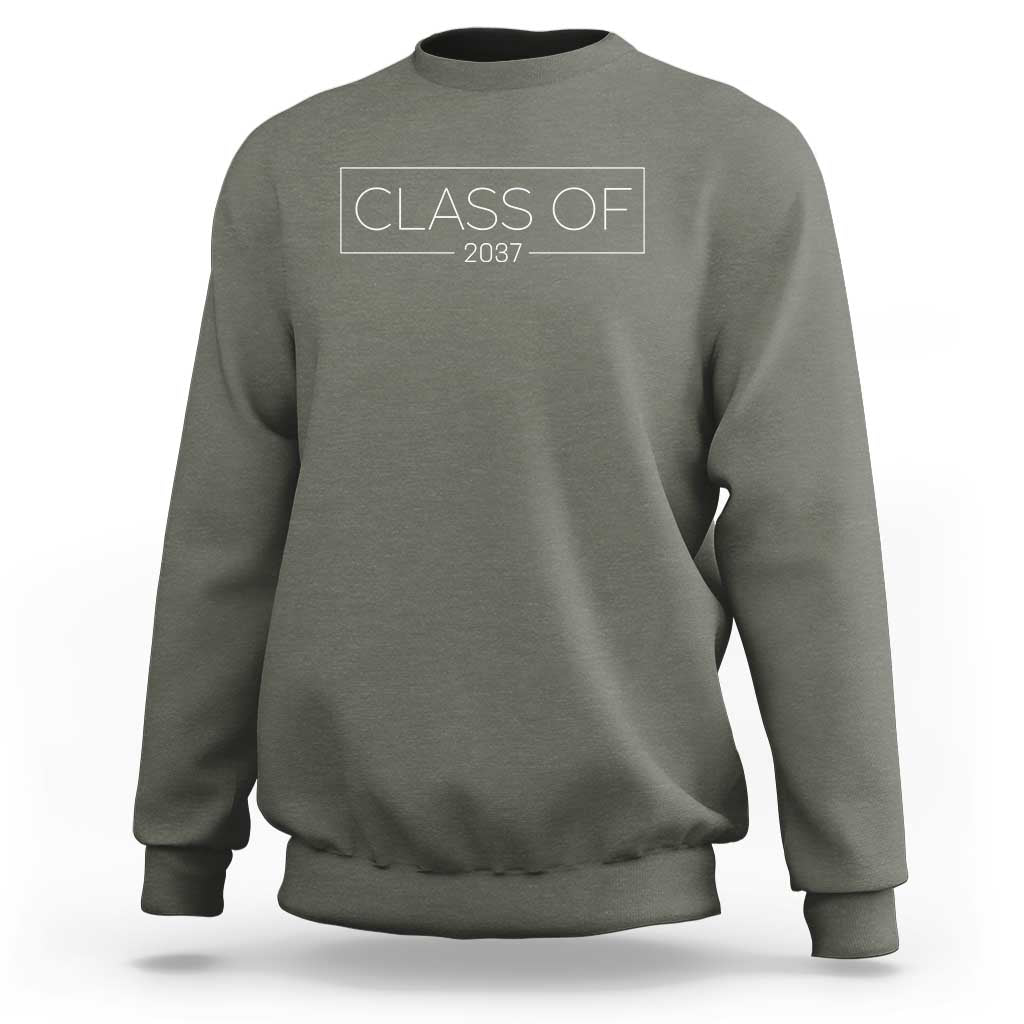 Class Of 2037 Graduation Sweatshirt Grow With Me First Day of School Graduation Gift - Wonder Print Shop