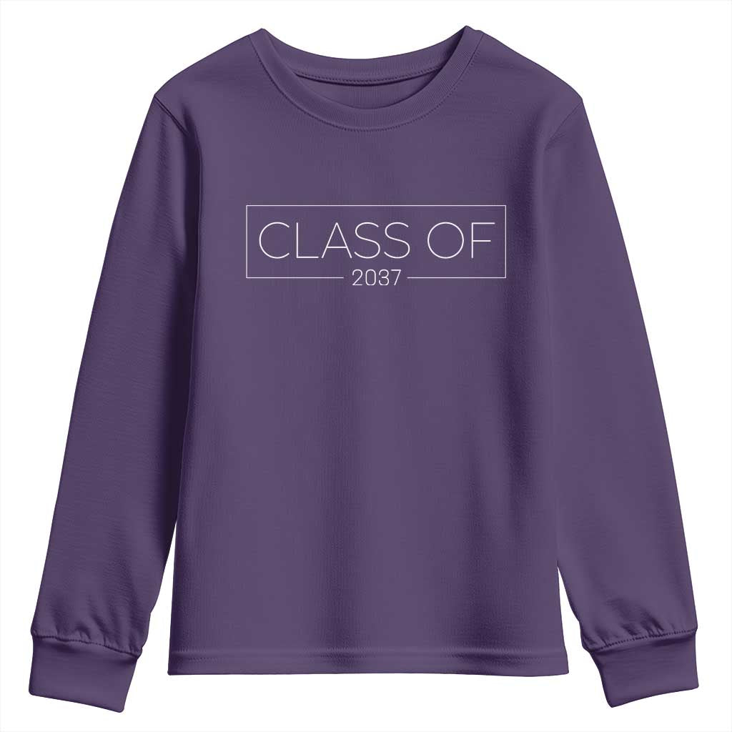 Class Of 2037 Graduation Youth Sweatshirt Grow With Me First Day of School Graduation Gift - Wonder Print Shop