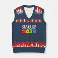 Class of 2038 V-Neck Knit Sweater Vest Grow With Me Kindergarten - Wonder Print Shop
