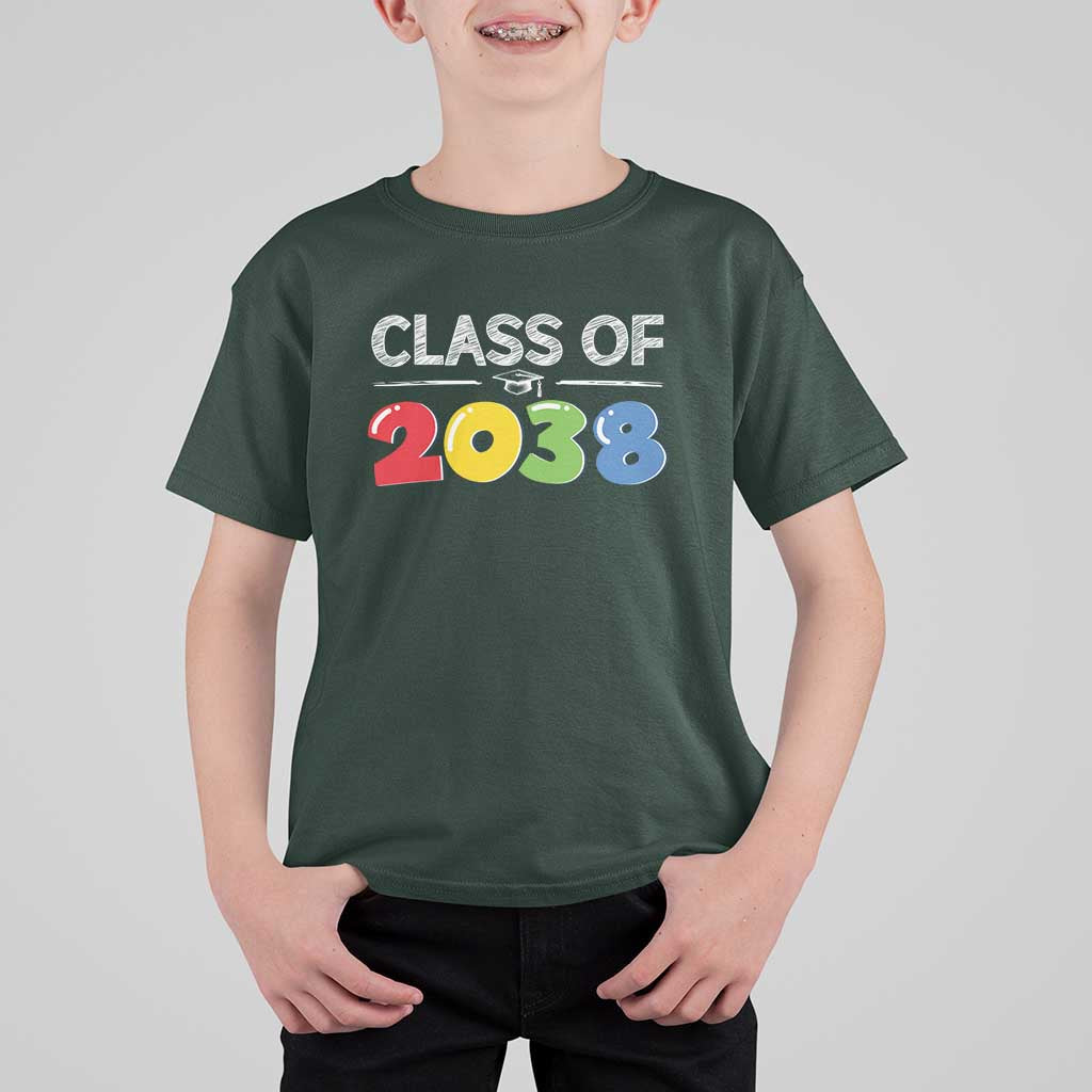 Class of 2038 T Shirt For Kid Grow With Me Kindergarten - Wonder Print Shop