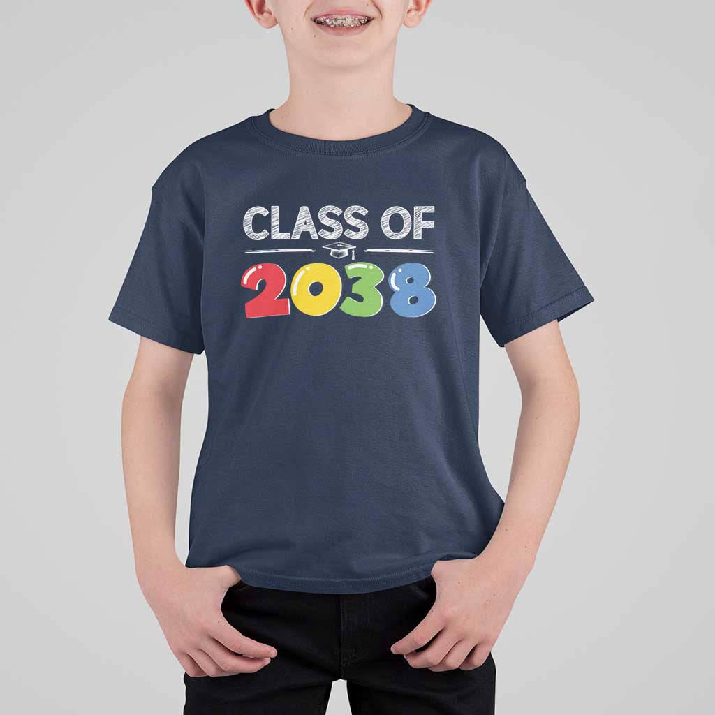 Class of 2038 T Shirt For Kid Grow With Me Kindergarten - Wonder Print Shop