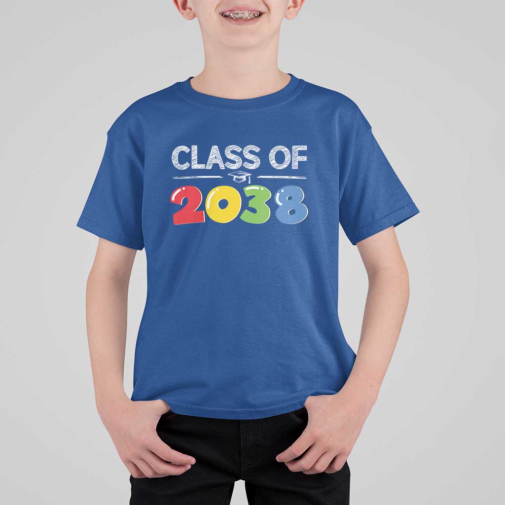 Class of 2038 T Shirt For Kid Grow With Me Kindergarten - Wonder Print Shop