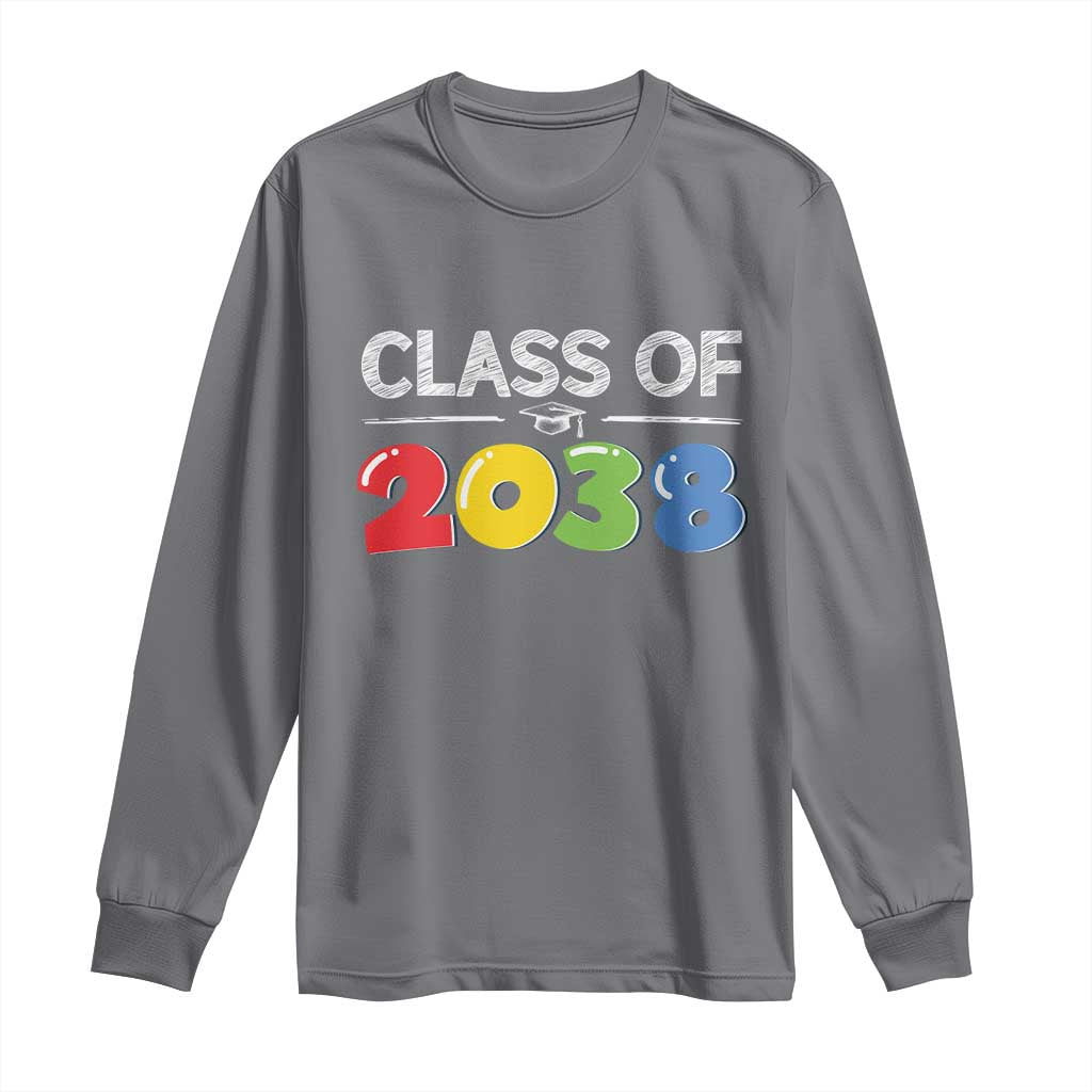 Class of 2038 Long Sleeve Shirt Grow With Me Kindergarten - Wonder Print Shop
