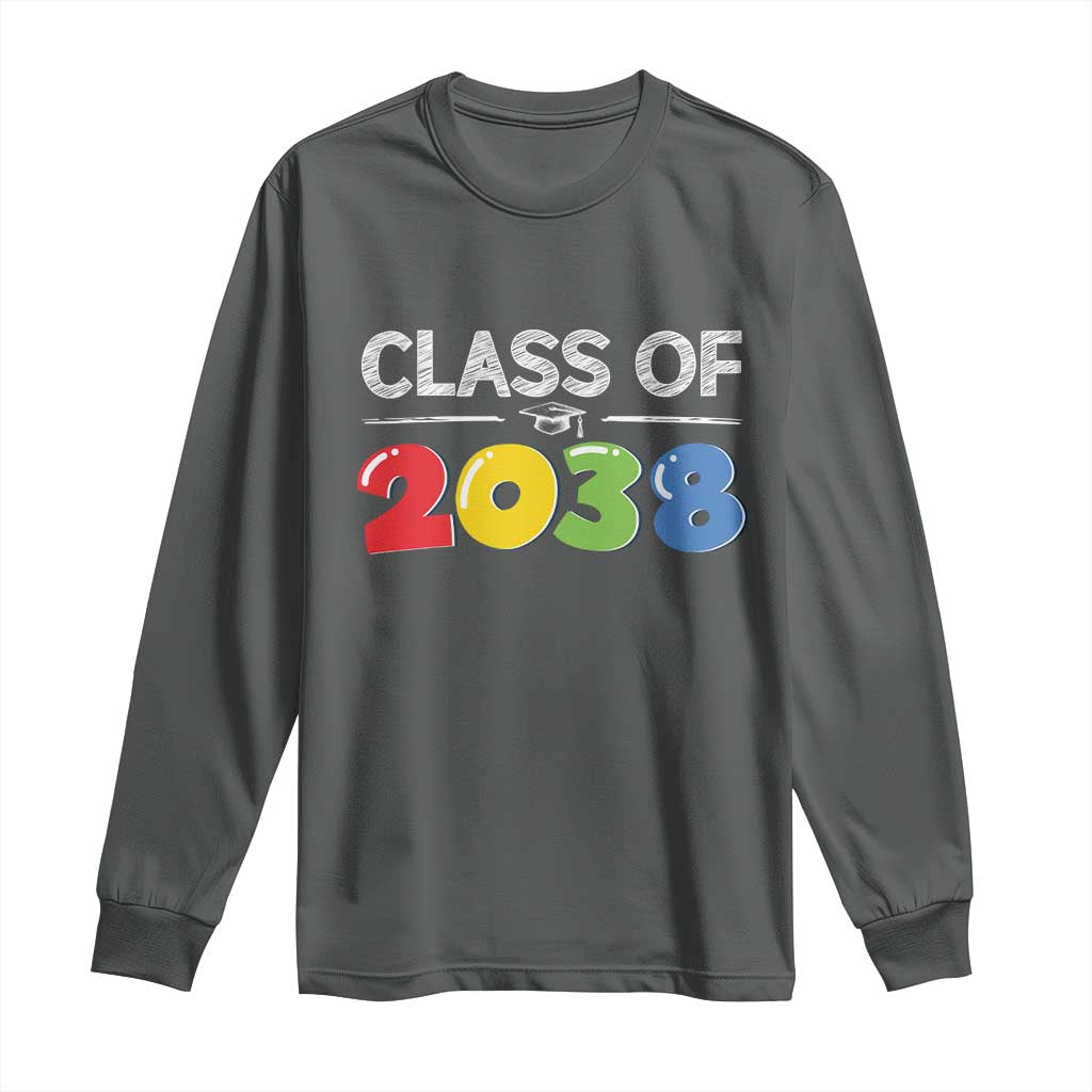 Class of 2038 Long Sleeve Shirt Grow With Me Kindergarten - Wonder Print Shop