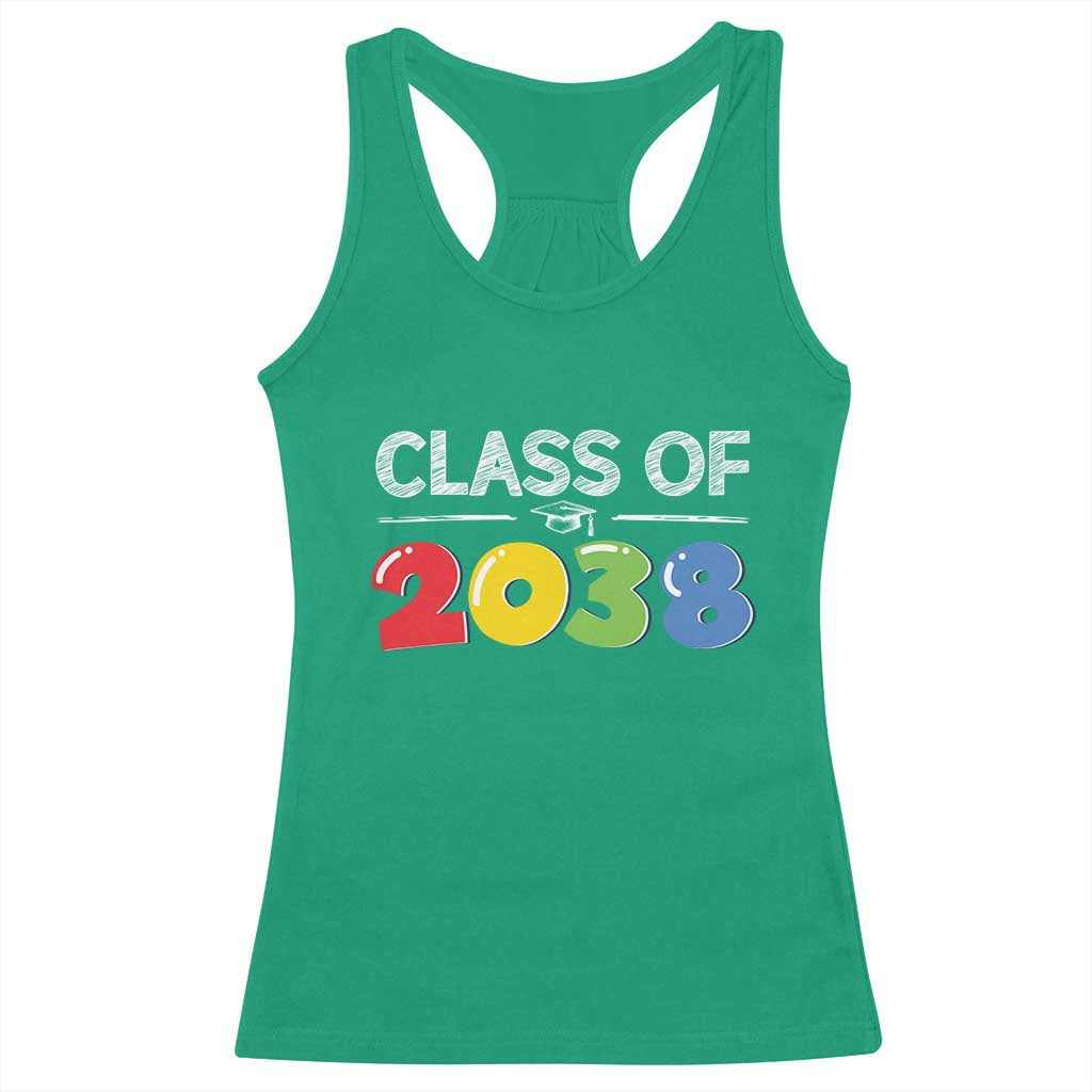 Class of 2038 Racerback Tank Top Grow With Me Kindergarten - Wonder Print Shop