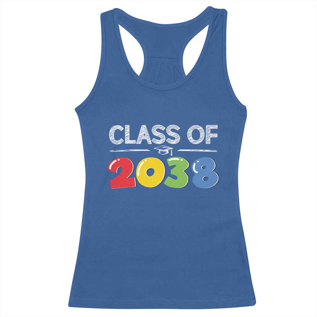 Class of 2038 Racerback Tank Top Grow With Me Kindergarten - Wonder Print Shop