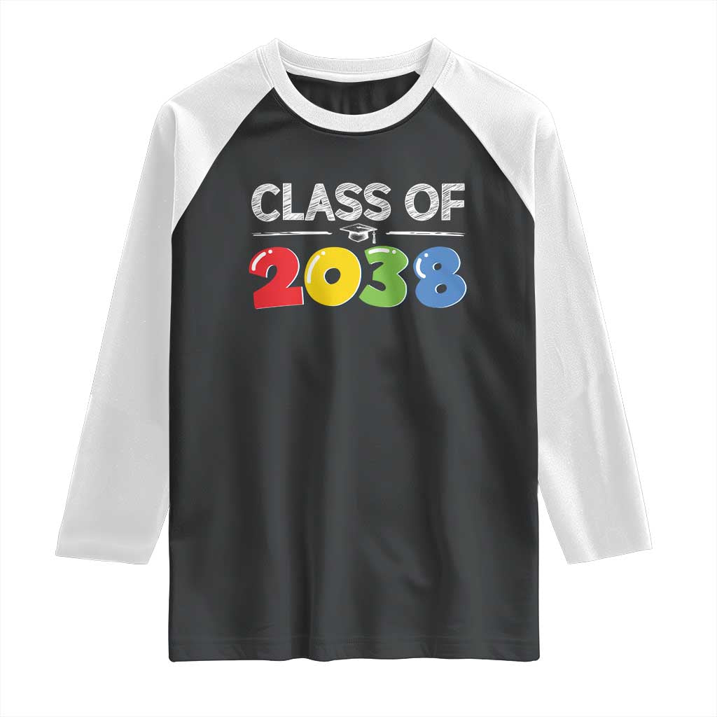 Class of 2038 Raglan Shirt Grow With Me Kindergarten - Wonder Print Shop
