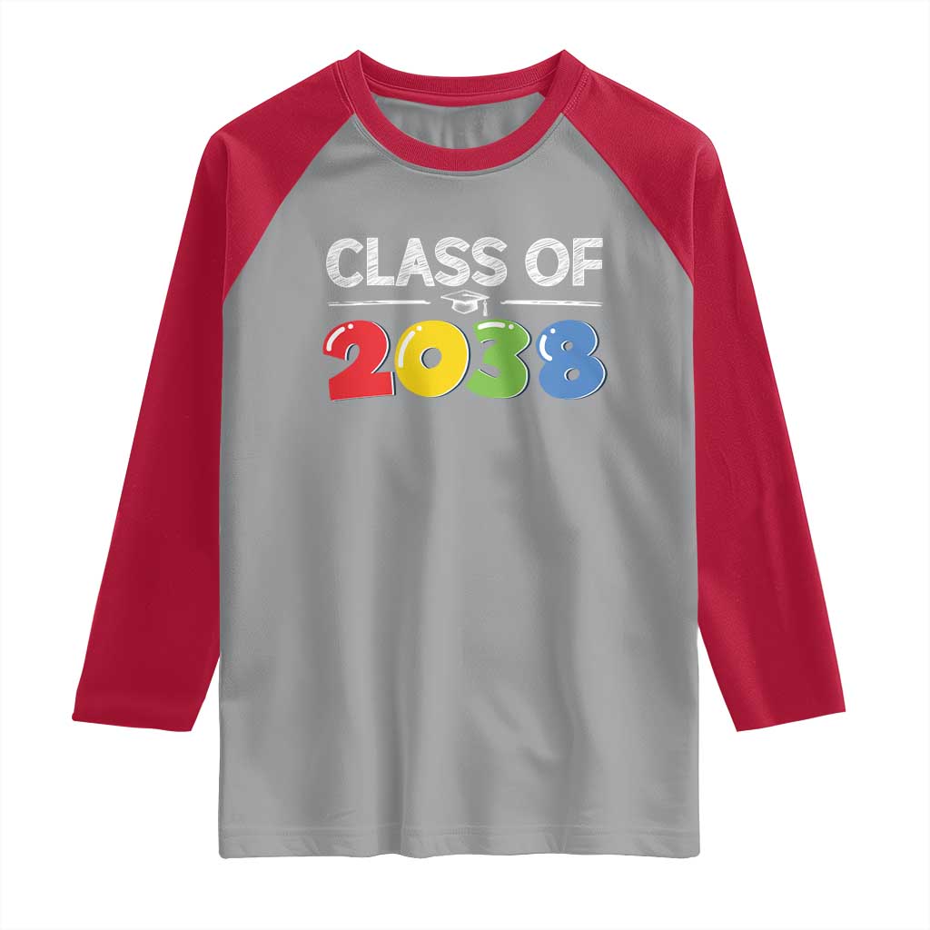 Class of 2038 Raglan Shirt Grow With Me Kindergarten - Wonder Print Shop