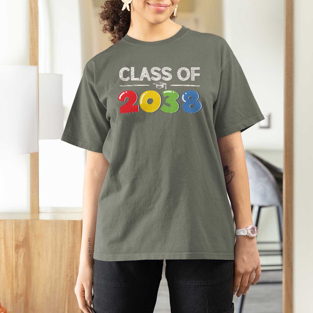 Class of 2038 T Shirt For Women Grow With Me Kindergarten - Wonder Print Shop