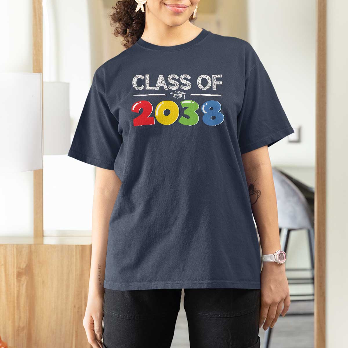 Class of 2038 T Shirt For Women Grow With Me Kindergarten - Wonder Print Shop