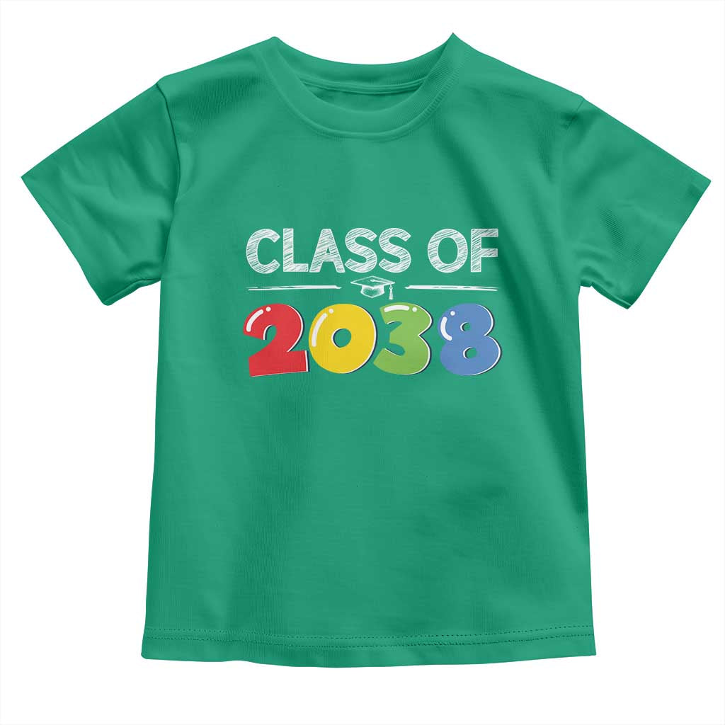 Class of 2038 Toddler T Shirt Grow With Me Kindergarten - Wonder Print Shop