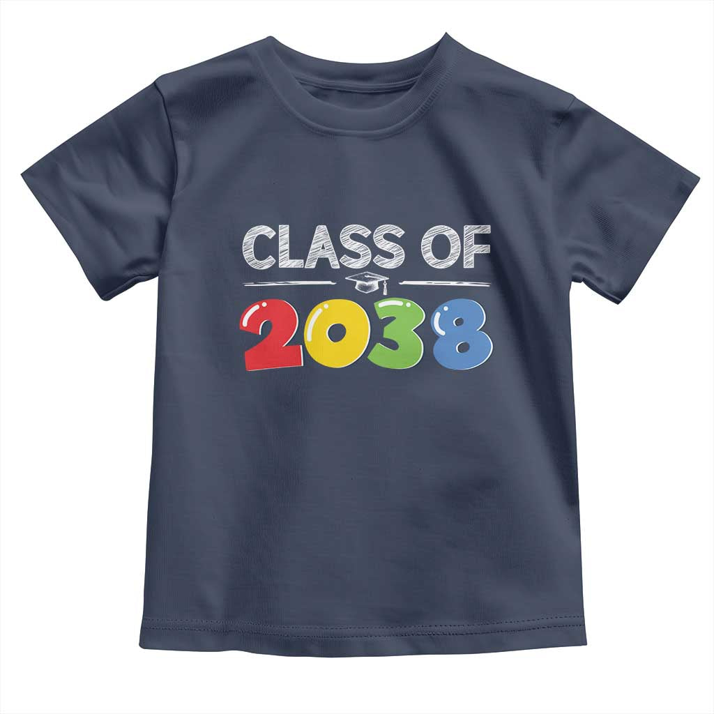 Class of 2038 Toddler T Shirt Grow With Me Kindergarten - Wonder Print Shop