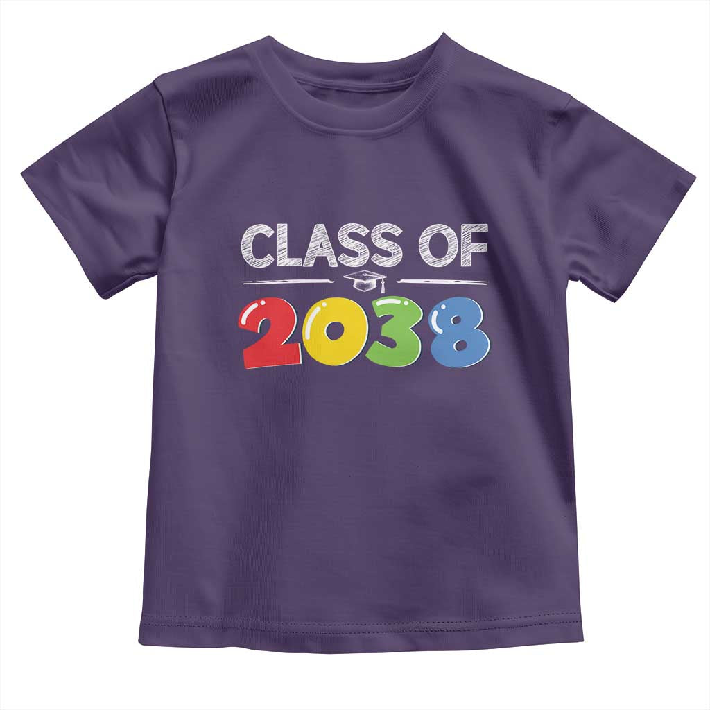 Class of 2038 Toddler T Shirt Grow With Me Kindergarten - Wonder Print Shop