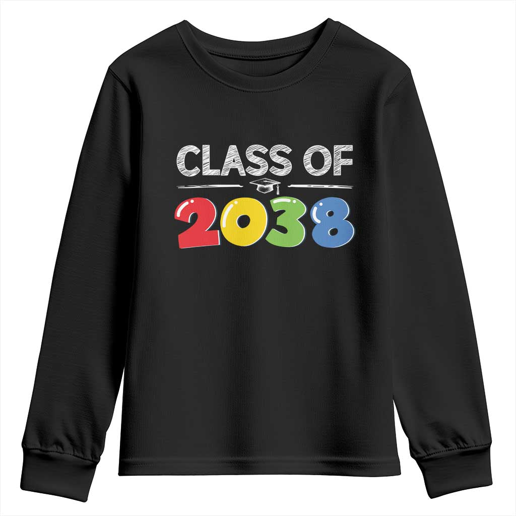 Class of 2038 Youth Sweatshirt Grow With Me Kindergarten - Wonder Print Shop