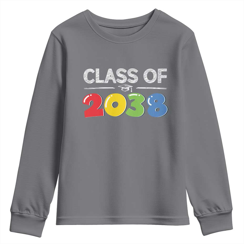 Class of 2038 Youth Sweatshirt Grow With Me Kindergarten - Wonder Print Shop