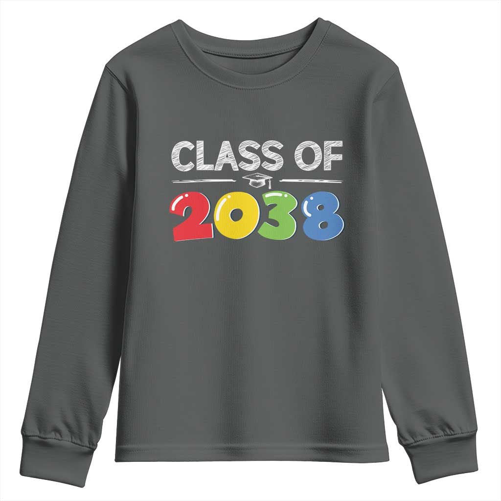 Class of 2038 Youth Sweatshirt Grow With Me Kindergarten - Wonder Print Shop