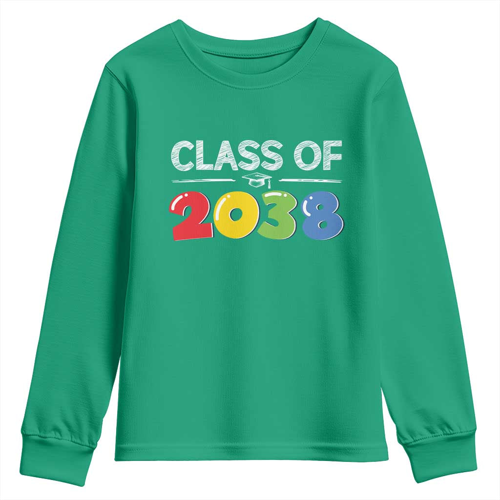 Class of 2038 Youth Sweatshirt Grow With Me Kindergarten - Wonder Print Shop