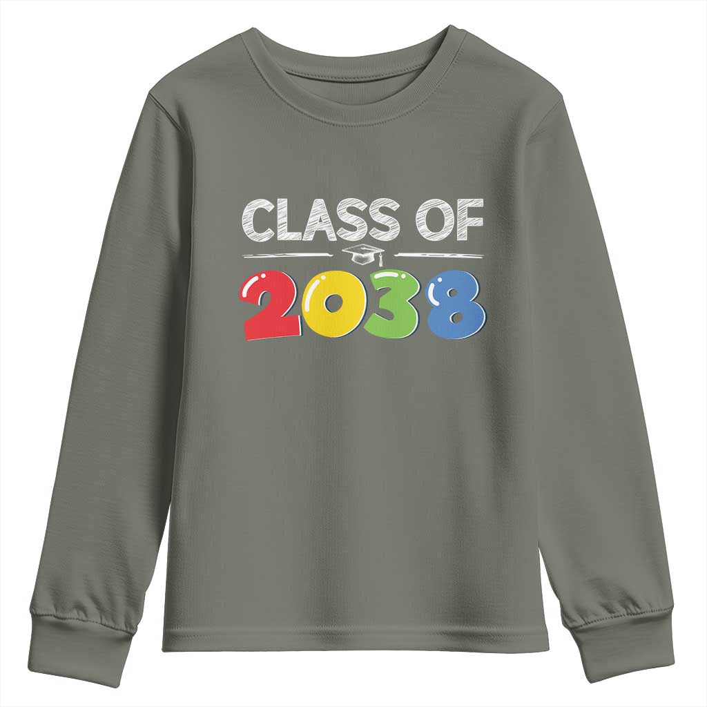 Class of 2038 Youth Sweatshirt Grow With Me Kindergarten - Wonder Print Shop
