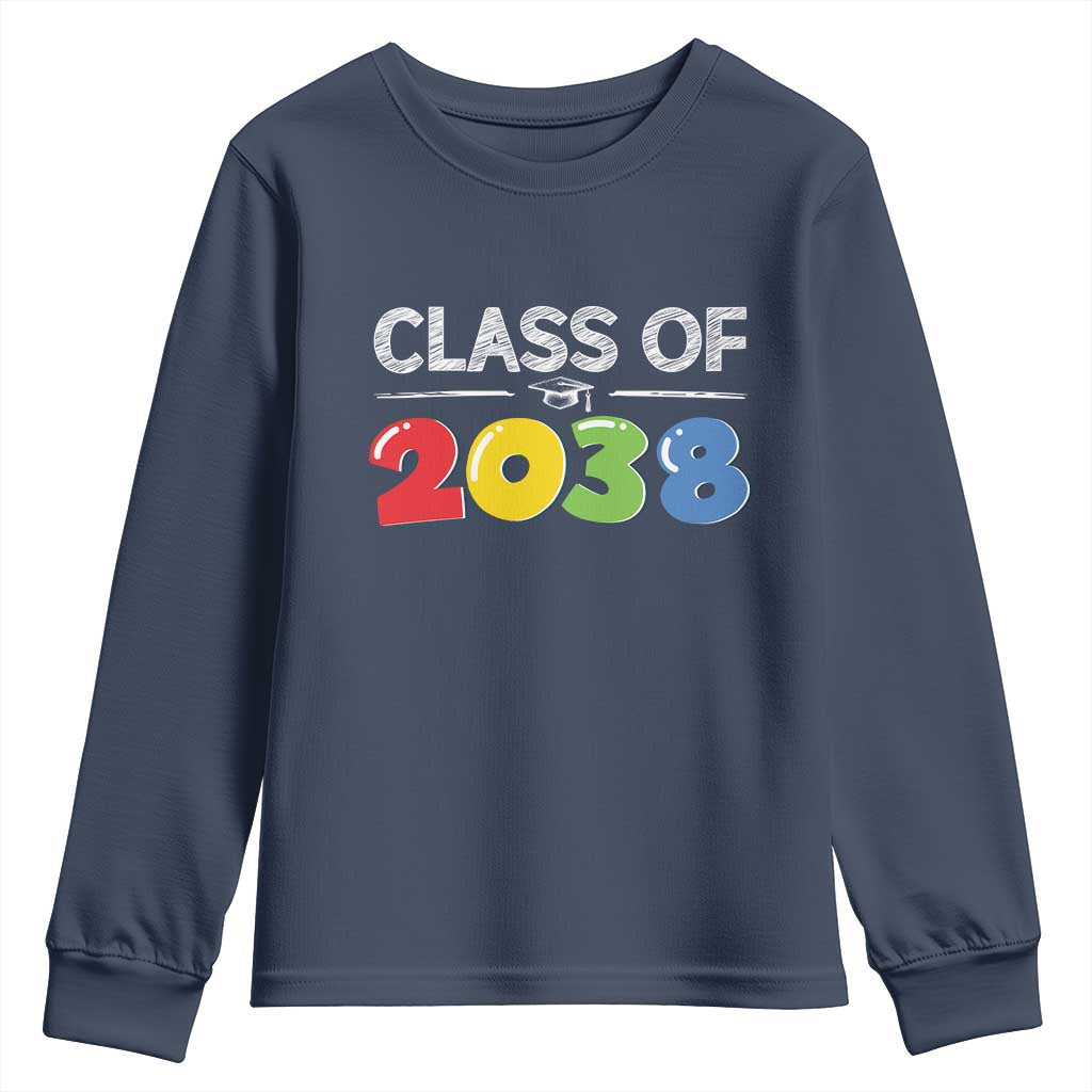 Class of 2038 Youth Sweatshirt Grow With Me Kindergarten - Wonder Print Shop