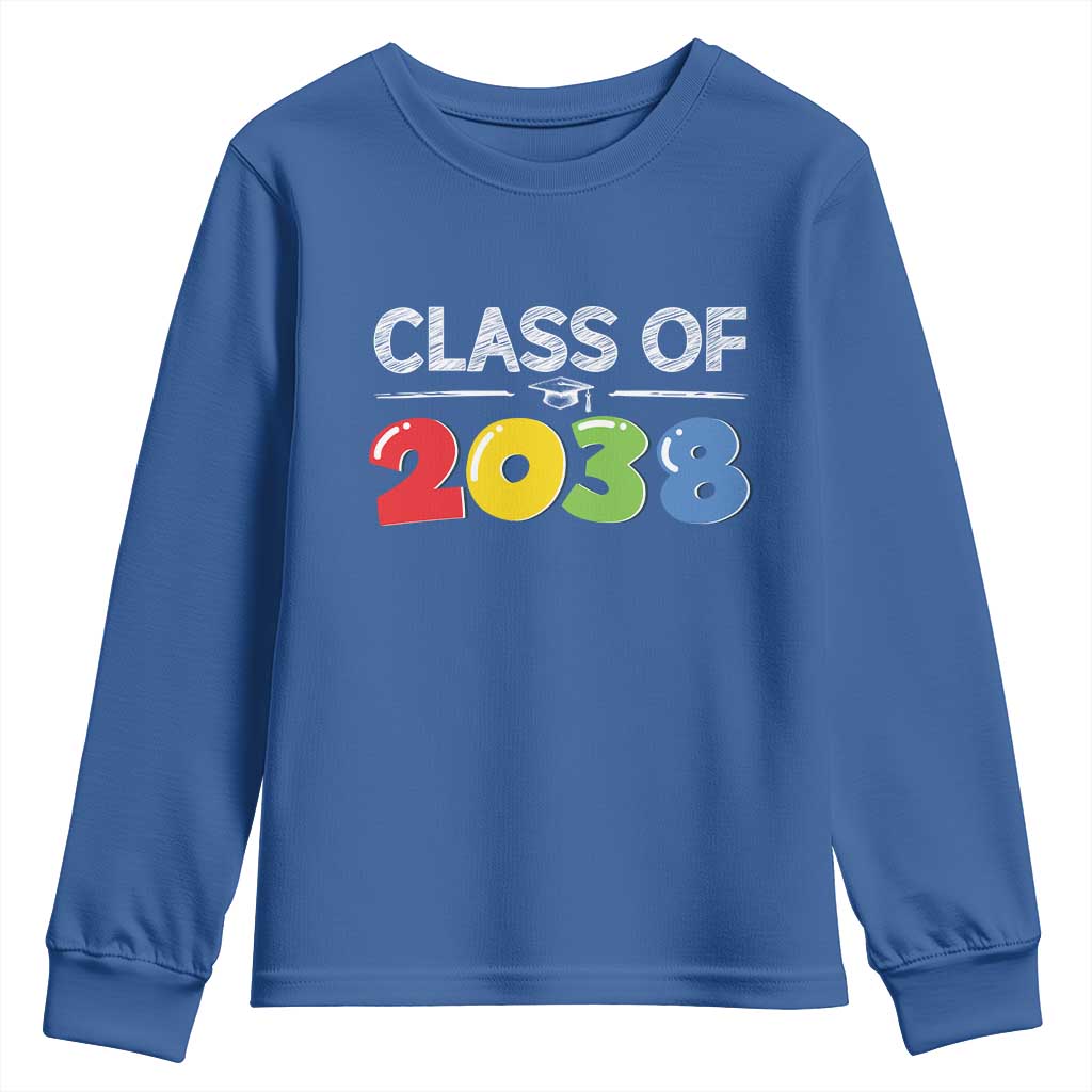 Class of 2038 Youth Sweatshirt Grow With Me Kindergarten - Wonder Print Shop