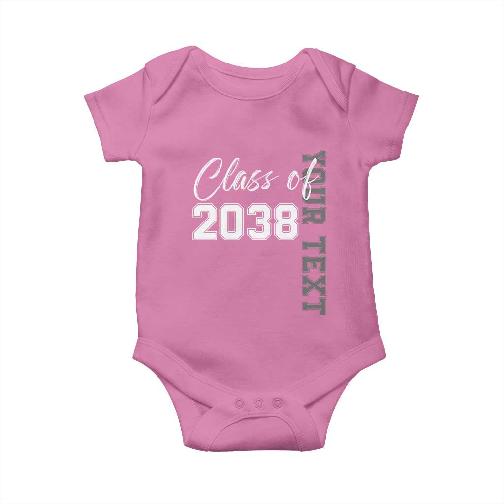 Personalized Class of 2038 Baby Onesie Custom Name Grow With Me Count Down Graduating - Wonder Print Shop