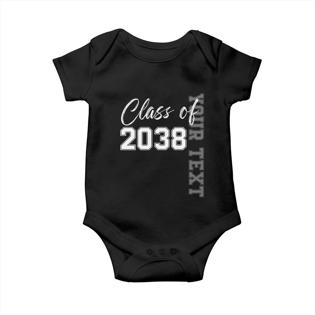 Personalized Class of 2038 Baby Onesie Custom Name Grow With Me Count Down Graduating - Wonder Print Shop