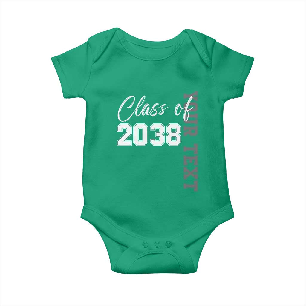 Personalized Class of 2038 Baby Onesie Custom Name Grow With Me Count Down Graduating - Wonder Print Shop