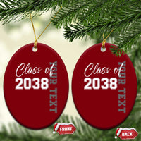 Personalized Class of 2038 Ceramic Ornament Custom Name Grow With Me Count Down Graduating - Wonder Print Shop