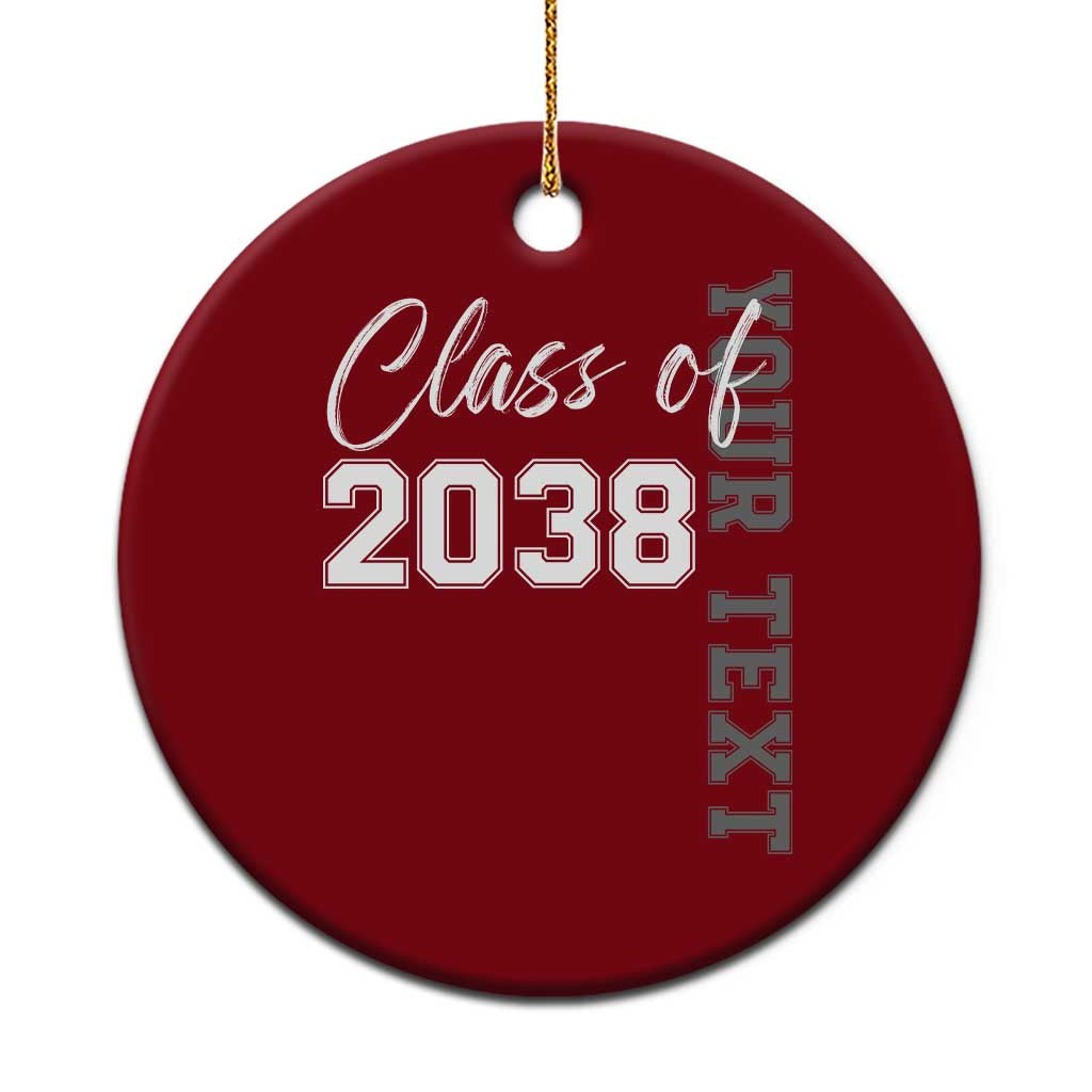 Personalized Class of 2038 Ceramic Ornament Custom Name Grow With Me Count Down Graduating - Wonder Print Shop