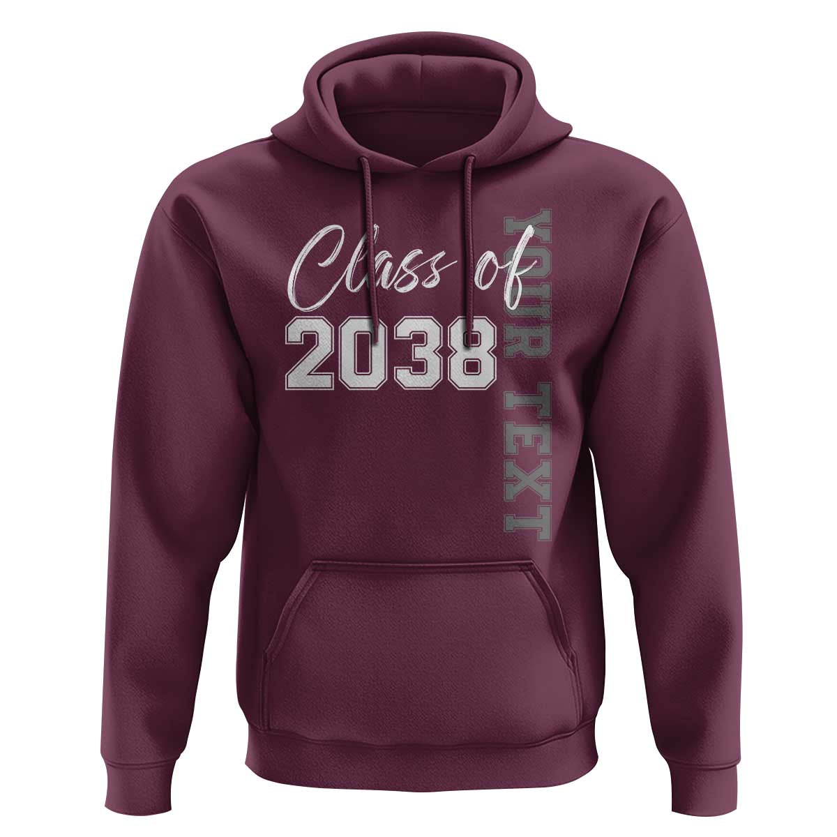 Personalized Class of 2038 Hoodie Custom Name Grow With Me Count Down Graduating - Wonder Print Shop