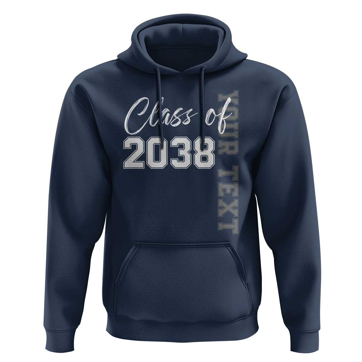 Personalized Class of 2038 Hoodie Custom Name Grow With Me Count Down Graduating - Wonder Print Shop