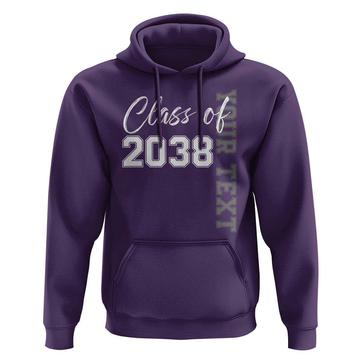 Personalized Class of 2038 Hoodie Custom Name Grow With Me Count Down Graduating - Wonder Print Shop